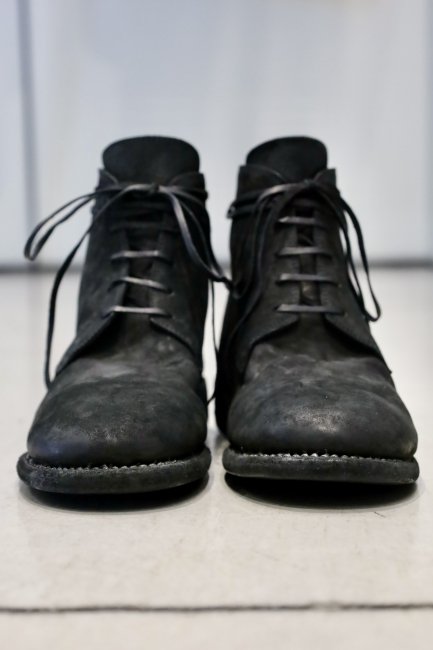 GUIDI Short Boots CORDOVAN CONT Full Grain BLACK - Ambiance