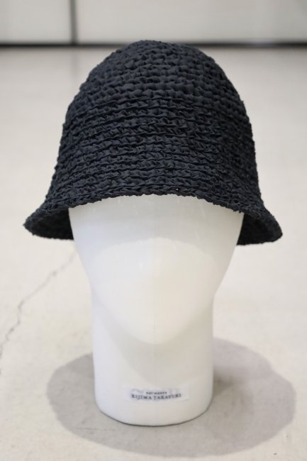 KIJIMA TAKAYUKI KN-231001 TAPE YARN KNIT SAILOR HAT BLACK - Ambiance