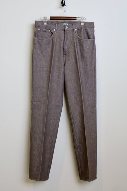 AURALEE Hard Twist Denim 5P Pants MOCHA BROWN - Ambiance