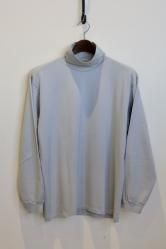 AURALEE Luster Plaiting Hi Neck L/S Tee LIGHT BLUE