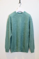 AURALEE Brushed Super Kid Mohair Knit P/O JADE GREEN