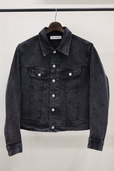 OUR LEGACY RODEO JACKET Overdyed Black Chain Twill - Ambiance