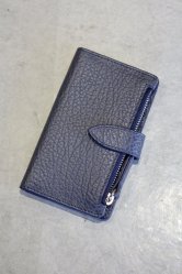 Maison Margiela Card Holder Clip 2 With Zip Grain GRAY PURPLE
