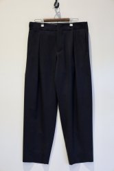 OVERCOAT Pleated Trouser With Loops In Tropical Wool COAL BLACK