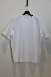 THE RERACS C/Ny Satin The Super Over Size T-Shirt WHITE
