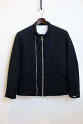 OVERCOAT Wool Melton Double-Zipper Blouson BLACK


