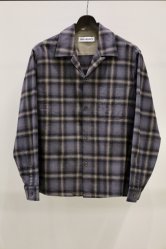 OUR LEGACY HEUSEN SHIRT Oyster Check Hairy Flannel