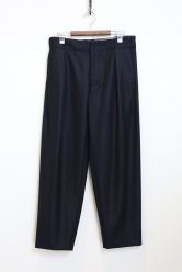 OVERCOAT Wool/Cashmere Flannel Pleated Trouser BLACK