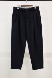 YOKO SAKAMOTO Original Cotton Whipcord Work Tapered Trousers BLACK

