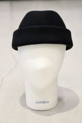 KIJIMA TAKAYUKI 242918-01 Wool Felt Garrison Cap BLACK