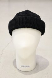 KIJIMA TAKAYUKI KN-242901-01 Wool Acrylic Deck Cap BLACK