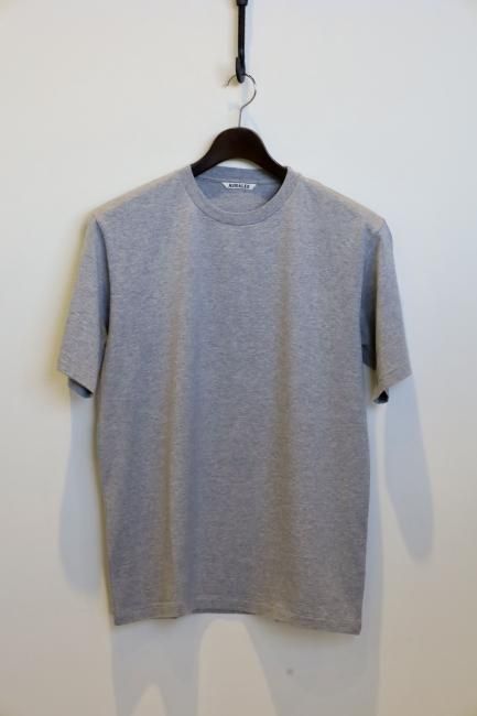 AURALEE Luster Plaiting Tee TOP GRAY - Ambiance