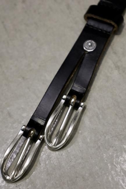 OUR LEGACY TWIN TONGUE BELT Black Chromexcel Leather - Ambiance