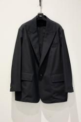 THE RERACS Wool/Pe Micro Mini Lipstop The Jacket Cardigan Feeling BLACK
