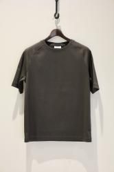 THE RERACS 40 11 Rib Cotton Scf Over Size Raglan T-Shirt GUNMETAL GRAY