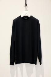 AURALEE Super Soft Wool Jersey L/S TEE BLACK