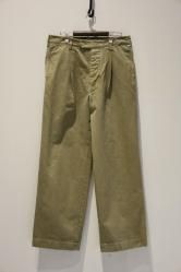 AURALEE Product Dyed Finx Chino One-Tuck Pants BEIGE