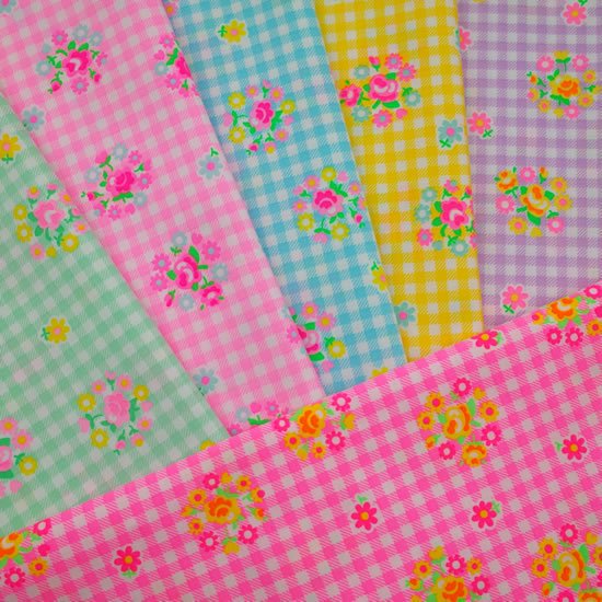 baby rose 大人買いハーフセット（限定カラー入り全6色） 50cmカット済 - ピンクス 可愛い生地 型紙 材料の通販 蛍光 カラフル
