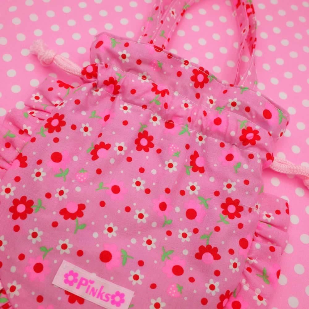 ま〜るいフリルの巾着バッグ(レ