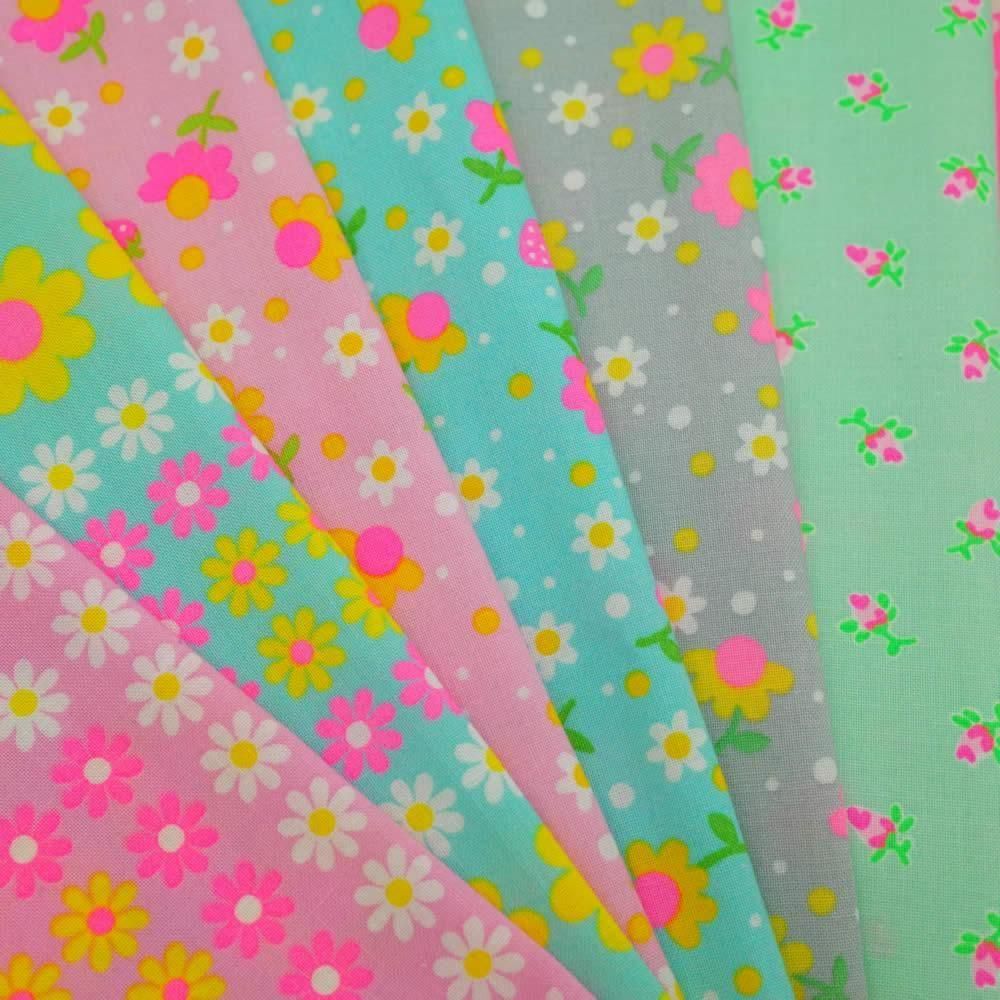 お花畑のパッチワークボウル3サ