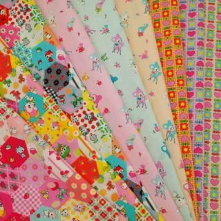 <img class='new_mark_img1' src='https://img.shop-pro.jp/img/new/icons12.gif' style='border:none;display:inline;margin:0px;padding:0px;width:auto;' />セレクト生地 ハニーチューン 9種まとめ買いセット 約100cm×110cm カット済み(オマケ付き)