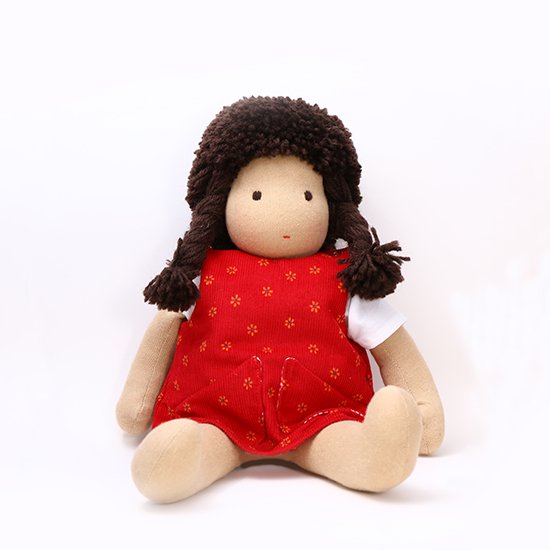 ケーセン社 ジルケ人形（小）女の子 黒髪 - 海外の木のおもちゃの通販 