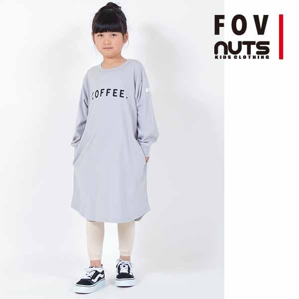 21sale 30 Off Fov フォブ 子供服 お値打ちワンピース Coffee プリントロングスリーブワンピースブルーグレー ブランド子供服 ベビー服のnuts Kids Clothing ナッツキッズクローズ