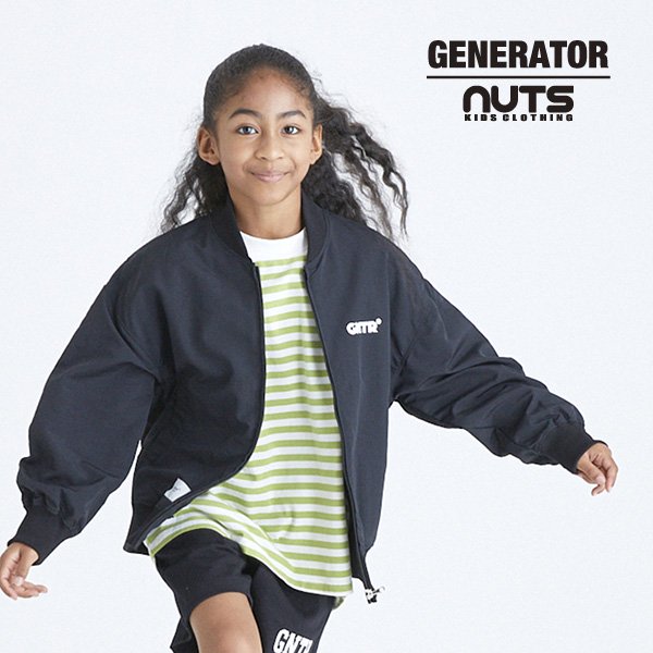 generator 903103 MILIS nylon jacketミリズナイロンブルゾンブラック