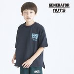 generator ジェネレーター<br>903409 knowledge Tshirts<br>knowledgeプリント オーバーサイズTシャツ<br>ブラック