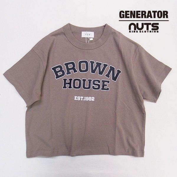 FOV フォブ603415 BROWN HOUSE TshirtsBROWN HOUSEプリントTシャツアッシュグレー - ブランド子供服  ベビー服のNUTS KIDS CLOTHING ナッツキッズクローズ