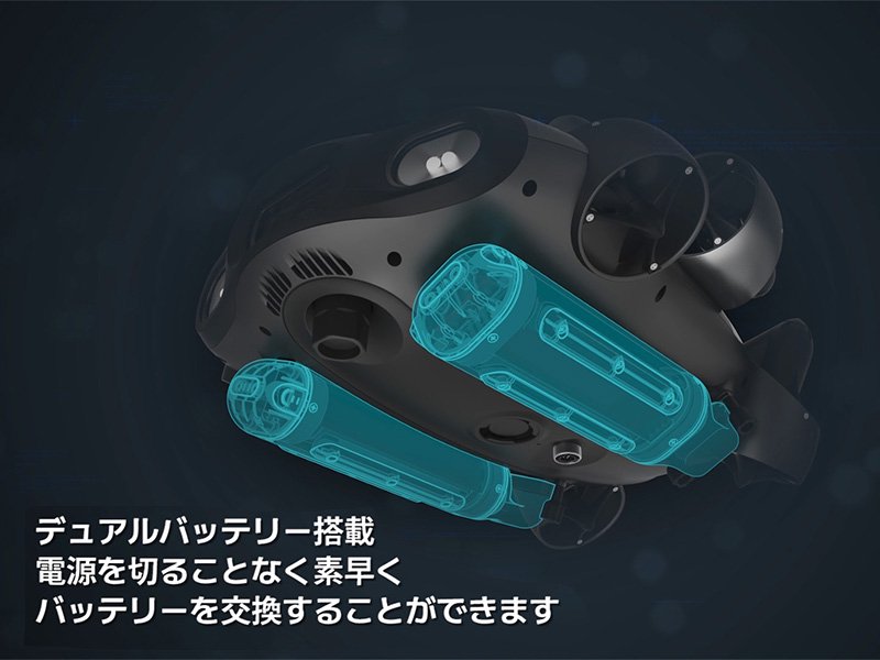 先行予約】QYSEA FIFISH E-GO 標準セット (100mケーブル＋バッテリー2