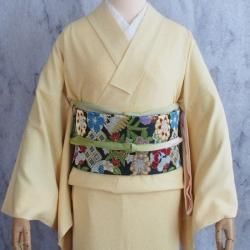 江戸小紋 菜の花色