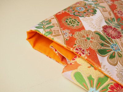 classic二部式帯 西陣織花みやび 橙色 ｜二部式帯とセパレート着物の