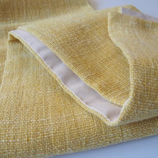 半幅帯　ハンドメイド　裂織の布　大人の兵児帯3　黄色 半幅帯 ハンドメイド 裂織の布 大人の兵児帯 黄色 - メルカリ