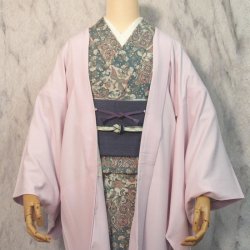 ポリ江戸小紋羽織　桜色