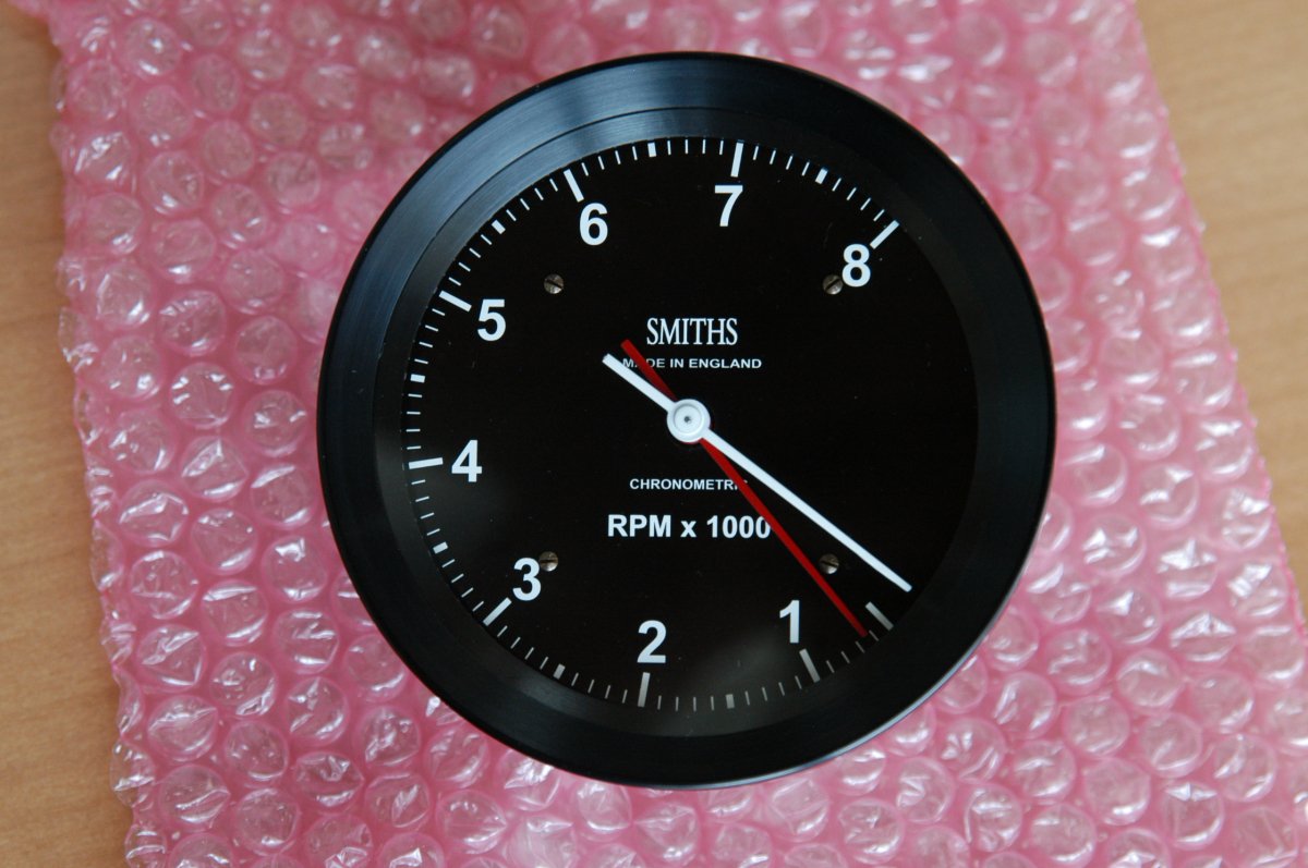 100㎜Φ Tachometer SMITHSロゴ 8,000rpm ブラック - Omega BMW Rider 