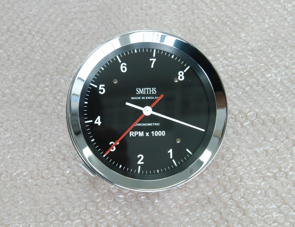 100㎜Φ Tachometer SMITHSロゴ 8,000rpm クロムメッキ - Omega BMW