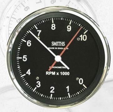 100㎜Φ Tachometer SMITHSロゴ 10,000rpm クロムメッキ - Omega