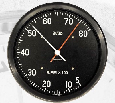 120㎜Φ Tachometer SMITHSロゴ 8,000rpm ブラック DBR1 - Omega BMW 