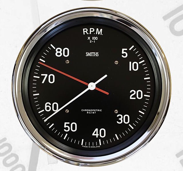 120㎜Φ Tachometer SMITHSロゴ 8,000rpm クロムメッキ D-type - Omega BMW Rider  Equipment Shop