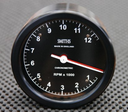 80㎜Φ Tachometer SMITHSロゴ 12,000rpm ブラック - Omega BMW Rider Equipment Shop