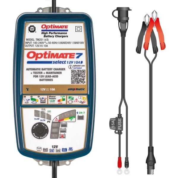 OptiMate 7 Select 9ステップ12V10A鉛蓄電池用充電器