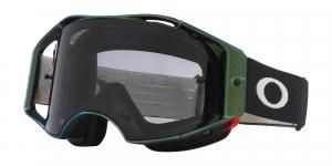 OAKLEY Airbrake® MTB Goggles Light Grey Lenses, 
Black Green Colorshift Strap