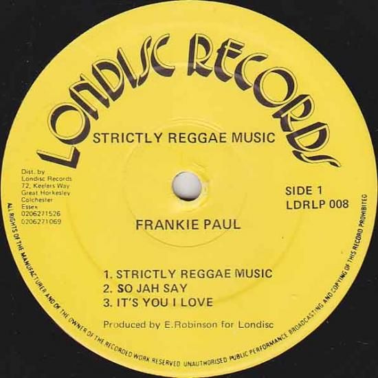 4189 FRANKIE PAUL CAROLINE レゲエ レコード FRANKIE PAUL | 大阪・堀江の中古レコード販売・買取 WAXPEND