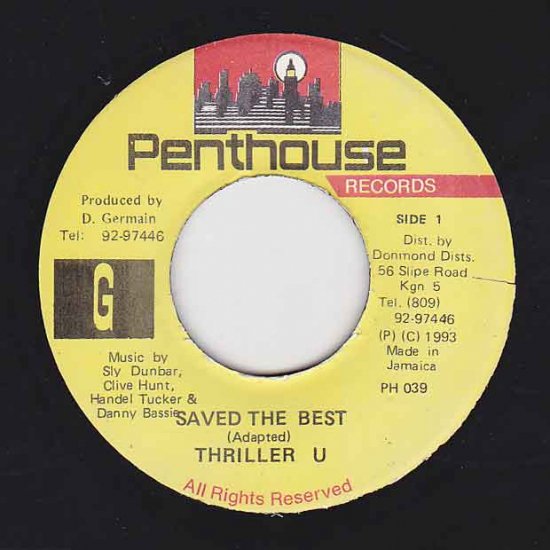 SAVED THE BEST / THRILLER U - STAMINA RECORDS / VINTAGE REGGAE