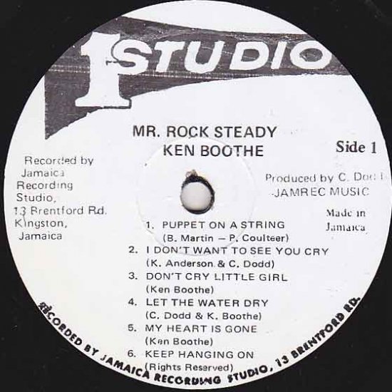 RE-USED】MR ROCK STEADY / KEN BOOTHE - STAMINA RECORDS / VINTAGE 