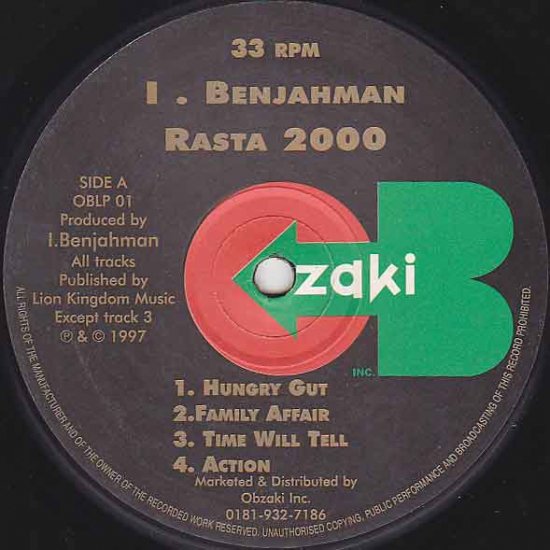 RASTA 2000 / I BENJAHMAN - STAMINA RECORDS / VINTAGE REGGAE RECORD