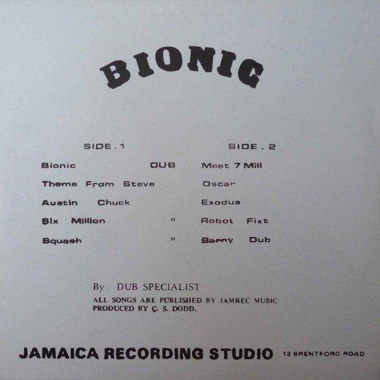 RE-USED】BIONIC DUB / DUB SPECIALIST - STAMINA RECORDS / VINTAGE 