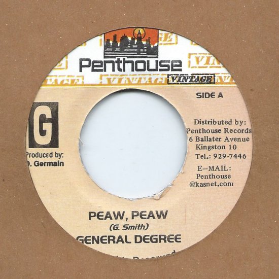 【RE-USED】PEAW PEAW / GENERAL DEGREE - STAMINA RECORDS / VINTAGE REGGAE  RECORD SHOP