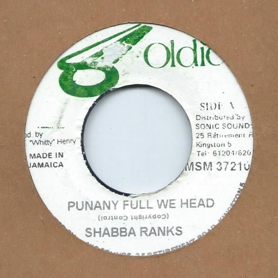 RE-USED】PUNANY FULL WE HEAD / SHABBA RANKS - STAMINA